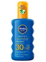 Солнцезащитный спрей Nivea Защита и Увлажнение SPF30 200 мл