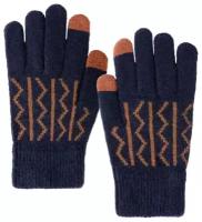 Перчатки Gsmin Touch Gloves для сенсорных (емкостных) экранов "Линии" (Сине-оранжевый)