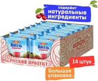 Кисель брикет "Вишневый" 190г, 14 упаковок в шоубоксе. "Русский Продукт"