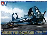 61085 Tamiya Палубный истребитель Vought F4U-1D Corsair и аэродромный тягач (1:48)