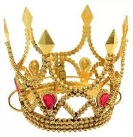 Корона Страна Карнавалия "Принцессы", на веревочке, золото