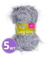 Пряжа Семеновская пряжа Long grass (6), серый 5 шт. по 100 г