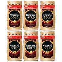 Nescafe Кофе растворимый Nescafe Gold м/у с добавлением молотого (900 г) 6 штук