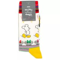 Мужские носки Happy Socks, 1 пара, высокие, фантазийные, размер 36-40, синий