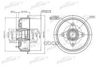 Барабан тормозной задн ford escort iii 80-86, escort iii кабрио 83-85, escort iv 85-90, escort iv к Patron PDR1054