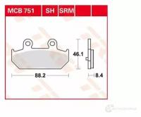 TRW MCB751SRM Торм.колодки дисковые