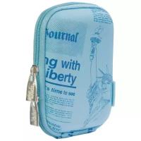 Чехол RIVA 7103 (PU) Digital Case shallow blue (newspaper)