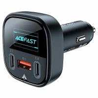 Автомобильное зарядное устройство / ACEFAST B5 101W 2C+A metal car charger / с умным OLED дисплеем