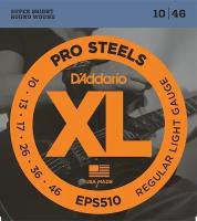 EPS510 XL PRO STEEL Струны для электрогитары Regular Light 10-46 D`Addario