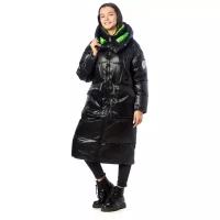 Зимняя куртка женская EVACANA 21913 размер 50, зеленый, черный