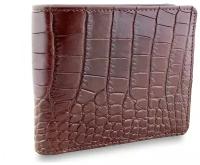 Солидный мужской кошелек Exotic Leather из кожи с живота крокодила