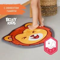 Антискользящий коврик Лев для ванной c эффектом памяти плюшевый от ROXY-KIDS, 50x60 см