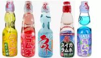 Набор газированных напитков Hatakosen Ramune /Япония/ (5 шт. по 200 мл)