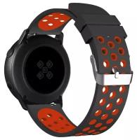 Ремешок для Galaxy Active/2/AmazfitGTR 1.2” 42мм/GTS1.65”/HuaweiMagic2 42мм DF band-01(black/red)