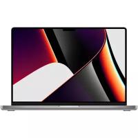 16.2" Ноутбук Apple Macbook Pro 16 (2021) 3456×2234, Apple M1 Pro 3.2 ГГц, RAM 16 ГБ, SSD 512 ГБ, Apple graphics 16-core, macOS, MK183ZE/A, серый космос, английская раскладка