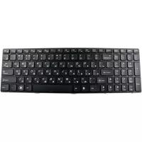 Клавиатура для ноутбука Lenovo IdeaPad B575G черная с черной рамкой, ножка крепежа в отдалении от шлейфа