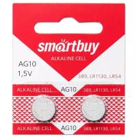 Батарейка SmartBuy AG10, в упаковке: 2 шт