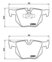 Дисковые тормозные колодки задние TRIALLI PF 4151 для Honda Civic, Opel Astra, Opel Astra H, BMW 3 series (4 шт.)