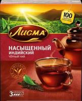 Чай черный Лисма Насыщенный в пакетиках, классический, травы, 100 пак