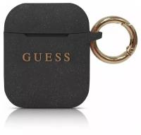 Чехол Guess для Airpods Silicone case with ring Black