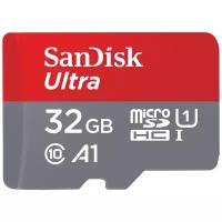 Флеш-накопитель Sandisk Карта памяти 32GB SanDisk Ultra® microSDHC + SD Adapter 100MB/s Class 10 UHS-I