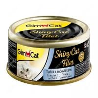 Консервы GimCat для кошек ShinyCat Filet из тунца с анчоусами - 70 г