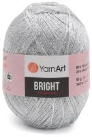 Пряжа для вязания YarnArt 'Bright' 90гр 340м (80% полиамид, 20% металлик) (128 серебро), 6 мотков