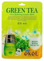 EKEL Тканевая маска для лица с экстрактом зеленого чая Green Tea Ultra Hydrating Essence Mask 10шт 23 мл