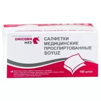 Салфетки спиртовые (этиловый спирт) UnicornMed 100х60 мм, 100 шт