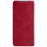 Кожаный чехол-книжка Nillkin Leather Qin для Samsung Galaxy S21+ красный