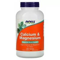 Таблетки NOW Calcium & Magnesium, 760 г, 250 шт