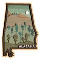 Конструктор из дерева Американские штаты / Алабама 2 для самостоятельной сборки и раскраски /не окрашенный Детская Логика