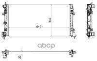 SAT SG-VW0007-1-R Радиатор AUDI A1, SEAT Ibiza, SKODA Fabia, Rapid, VW Polo (2008- ) двигателя (трубчатый радиатор)