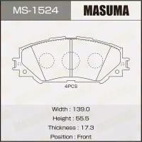 Колодки тормозные передние COROLLA 2006-2013/AURIS 2006-2010/URBAN CRUISER 2009-2016/VERSO 2009-2016 MS1524