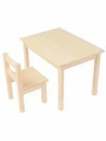 Комплект "стол + стульчик" KETT-UP DUBOK ECO детский,KU310, деревянный, массив березы, без покрытия, цвет натуральный