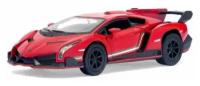 Kinsmart. Модель металлическая инерционная "Lamborghini Veneno" 1:36 (красная)