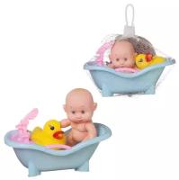 Пупс Abtoys "Мой малыш", для купания, 4 предмета, ванночка с краном, уточка, в сетке PT-01577