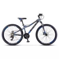 Горный (MTB) велосипед STELS Navigator 610 MD 26 V040 (2022) антрацитовый/синий 14" (требует финальной сборки)