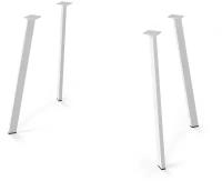 Опоры для стола прямые 50х25 металл белый комплект 4шт
