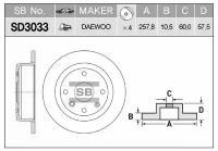 Sangsin диск тормозной sd3033, (1шт)
