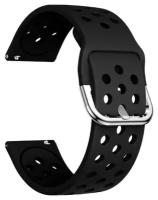 Силиконовый ремешок для Samsung Galaxy watch/ Amazfit Pace/Stratos 1/2/2s/GTR 47 мм/Sport Watch, 22 мм, черный
