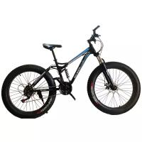 Фэтбайк двухподвес Green Bike 26" черно-синий