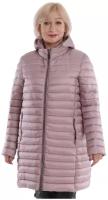 Куртка женская зимняя BELLE, большие размеры, размер 52, цвет розовый