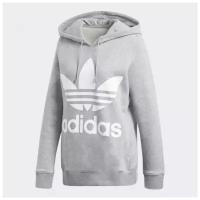 Худи ADIDAS CY6665 TREFOIL HOODIE женское, цвет серый, размер 40