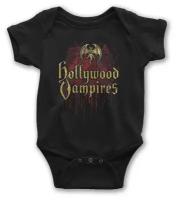 Боди детское Wild Child Hollywood Vampires Для новорожденных Для малышей Черное 2-4 мес