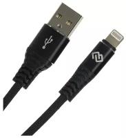 Кабель USB Digma USB A (m) Lightning (m) 3м чёрный