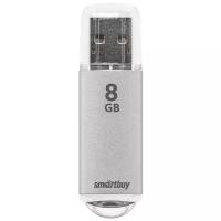 Флешка SmartBuy V-Cut USB 2.0 8 GB, серебристый