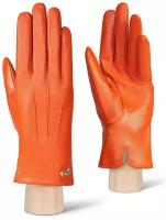Перчатки женские кожаные Labbra, размер 7(S), оранжевый