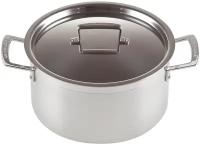 Кастрюля из нержавеющей стали 3-Ply с крышкой, 24 см, 6 л, Le Creuset