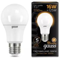 Лампа Gauss A60 16W 1440lm 3000K E27 LED 102502116